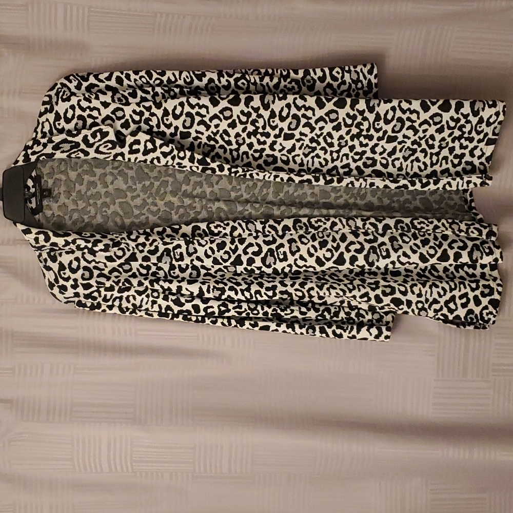 Black and White Leopard Print Blazer